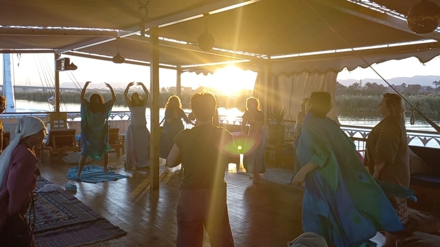 Ceremony on the boat